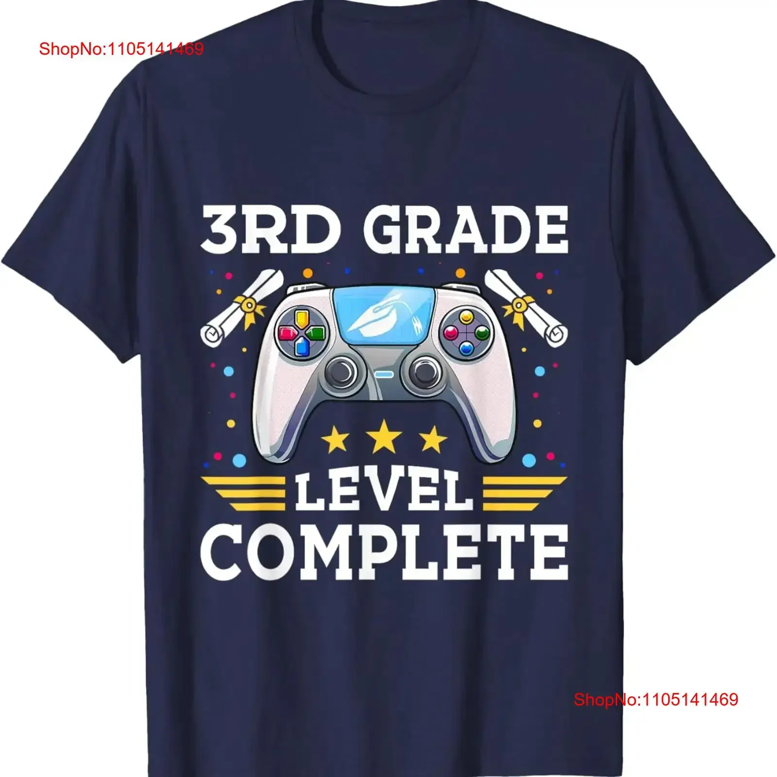 3rd Grade Level Complete Gamer Kids Class of 2025 Boys T Shirt  vintage Washed designer clothes Stylish Stretched Breathable
