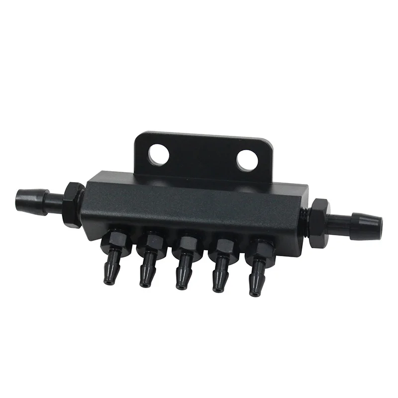 Car Vacuum Block Intake Manifold Kit 5 Port Fuel Gas Wastegate Turbo Boost