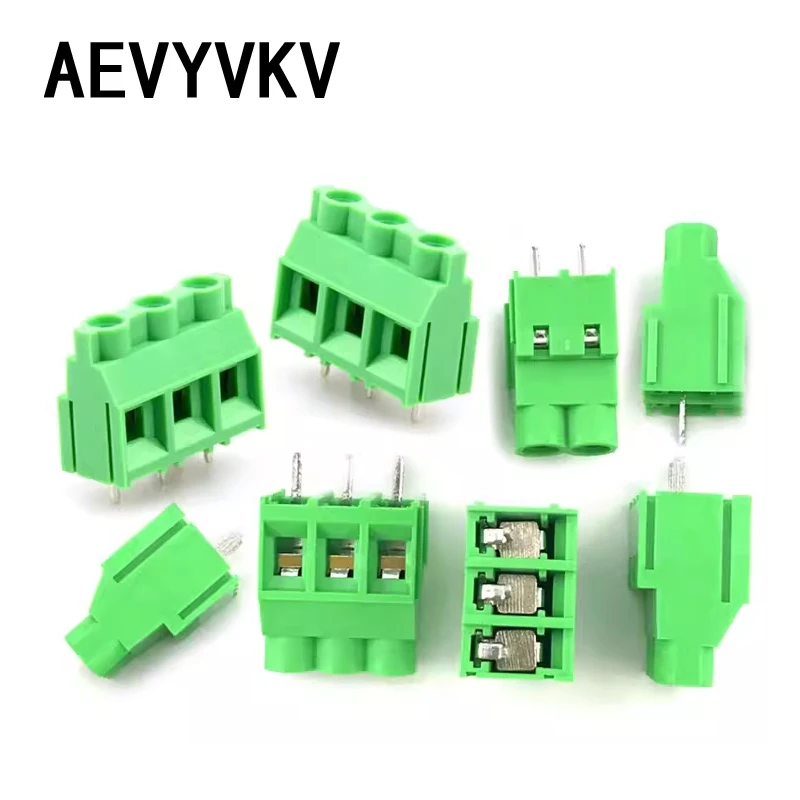 2PCS KF635 KF7620 KF950 6.35MM 7.62MM 9.5MM Screw PCB Terminal Block Connector Pitch 2Pin 3Pin 300V 30A Screw Terminal