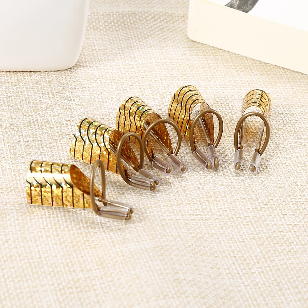 Reusable Aluminum Nail Extension Pallets Tips Forms Nail Art Extension Sticker Builder Form Guide Stencil Manicure Tools