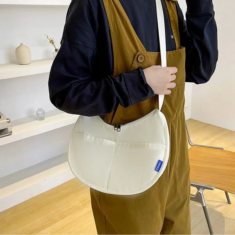 Fashion Solid Color Shoulder Bags Canvas Handbags Women Large Capacity Underarm Messenger Crossbody Bag