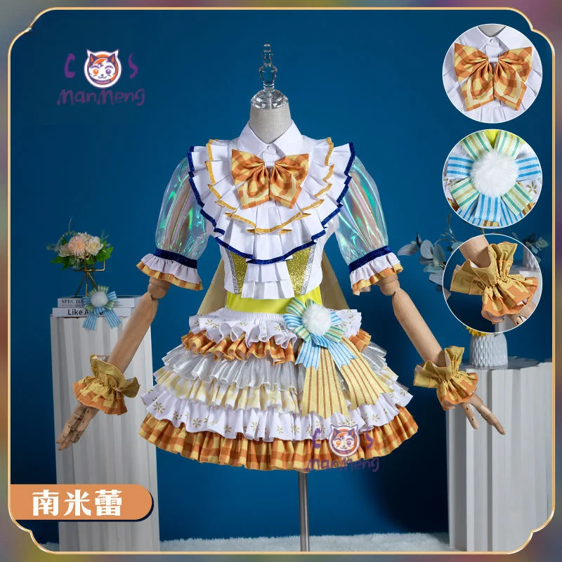 Anime Puripara Cosplay Minami Mirei Costume Sweet Lolita Short Skirt Accessories Halloween Minami Mirei Uniform Set