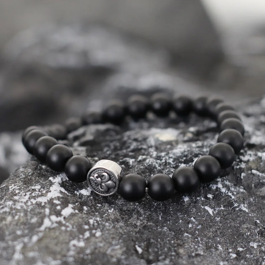 Simple Style Men Bracelet With Natural Tiger Eyes Volcanic Stone Stainless Steel Charm Hematite Healing Jewelry Cycling Pulseria