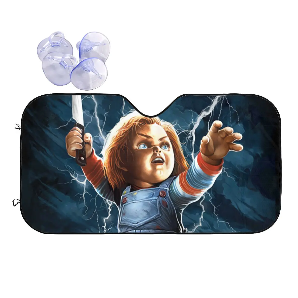 Chucky Childs Play Windshield Sunshade Horror Mistery Novelty Cover Front Block Window Car Window Windscreen Cover UV Protector