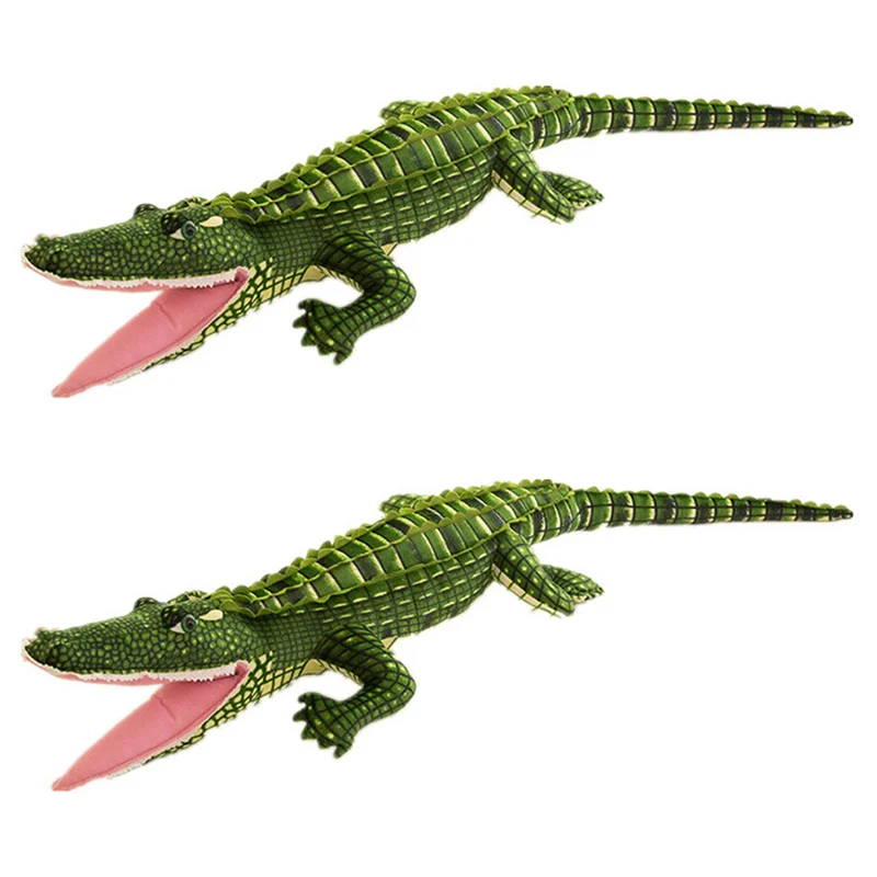 MACH-2Pcs 100Cm Stofftier Echtes Leben Alligator Plüsch Simulation Krokodil Kawaii Kreative Kissen Für Kinder