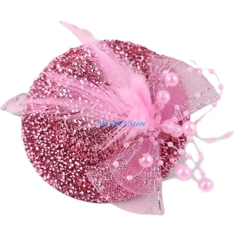 

G5GC Girl Fascinator Hat Fascinator Glitter Mesh Tea Party Fascinator