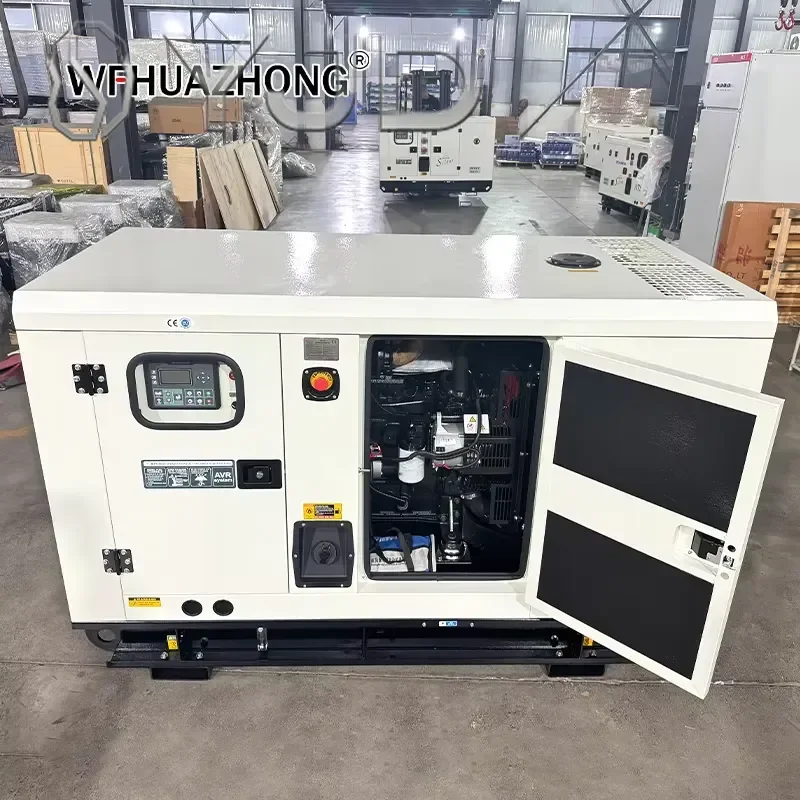 Huazhong Smart 40kW 50kVA Super Silent Diesel Generator Set with ATS Digital Controller Soundproof Canopy for Office Power
