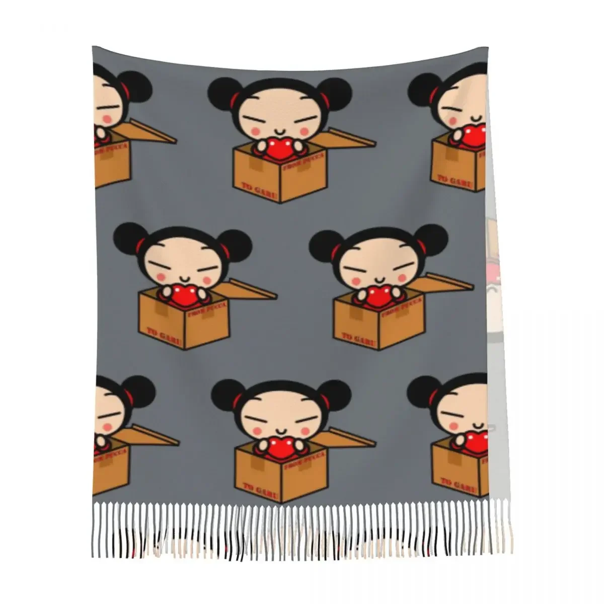 

Шарф Pucca, шарфы с кисточками, женские мягкие теплые шали и накидки, длинная осенне-зимняя шаль