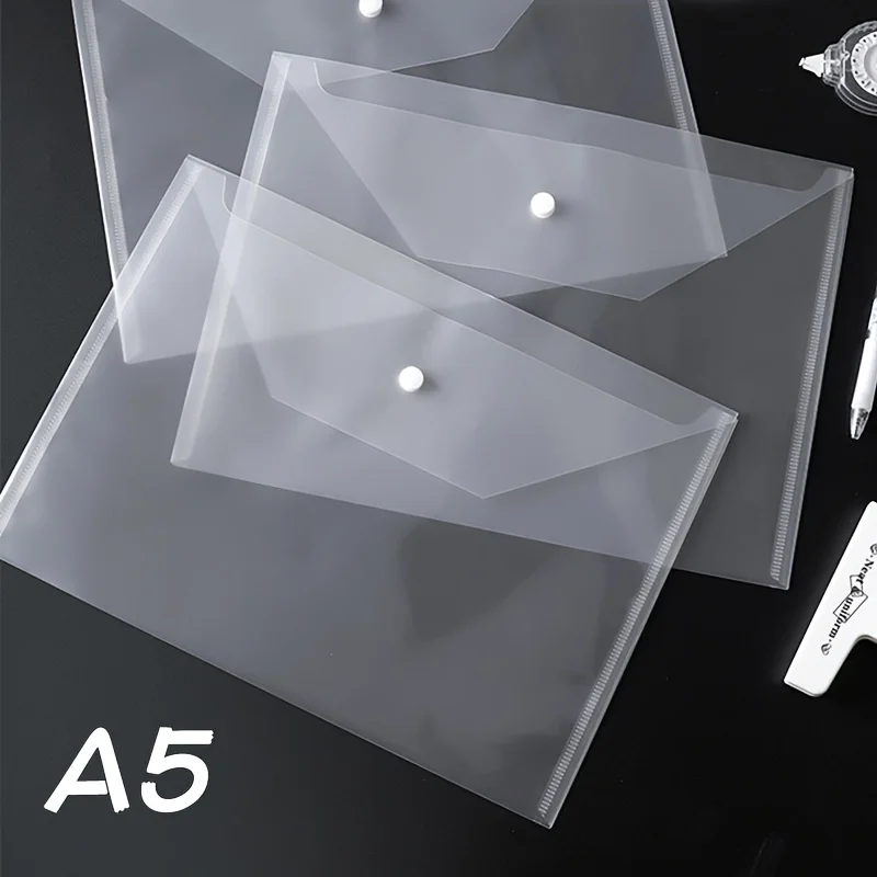 

20pcs A5 folder bags transparent plastic waterproof folder file paper office supplies file protection cover