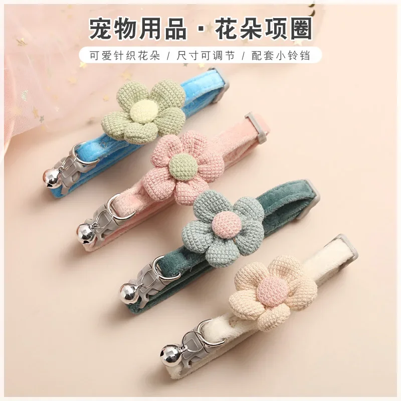 New Beautiful Bowknot Pet Collar Lovely Adjustable Bell Necklace Bow Tie Breakaway Cotton Dogs Tie Pet Accessories Wholesale