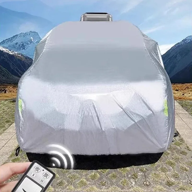 Foldable Retractable Car Cover, Fully Automatic Solar Roof Protector, APP Control Sun Shade and Heat Insulation Accessory