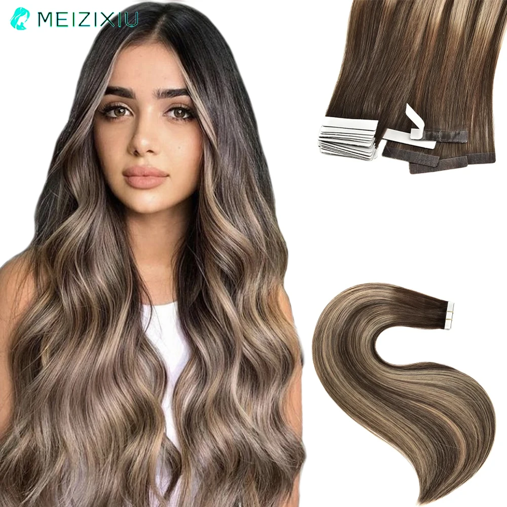 Grampo em extensões do cabelo humano para mulheres, 14-24 ", cabelo de grampo, destaque, reto, laço, cabelo, 7pcs