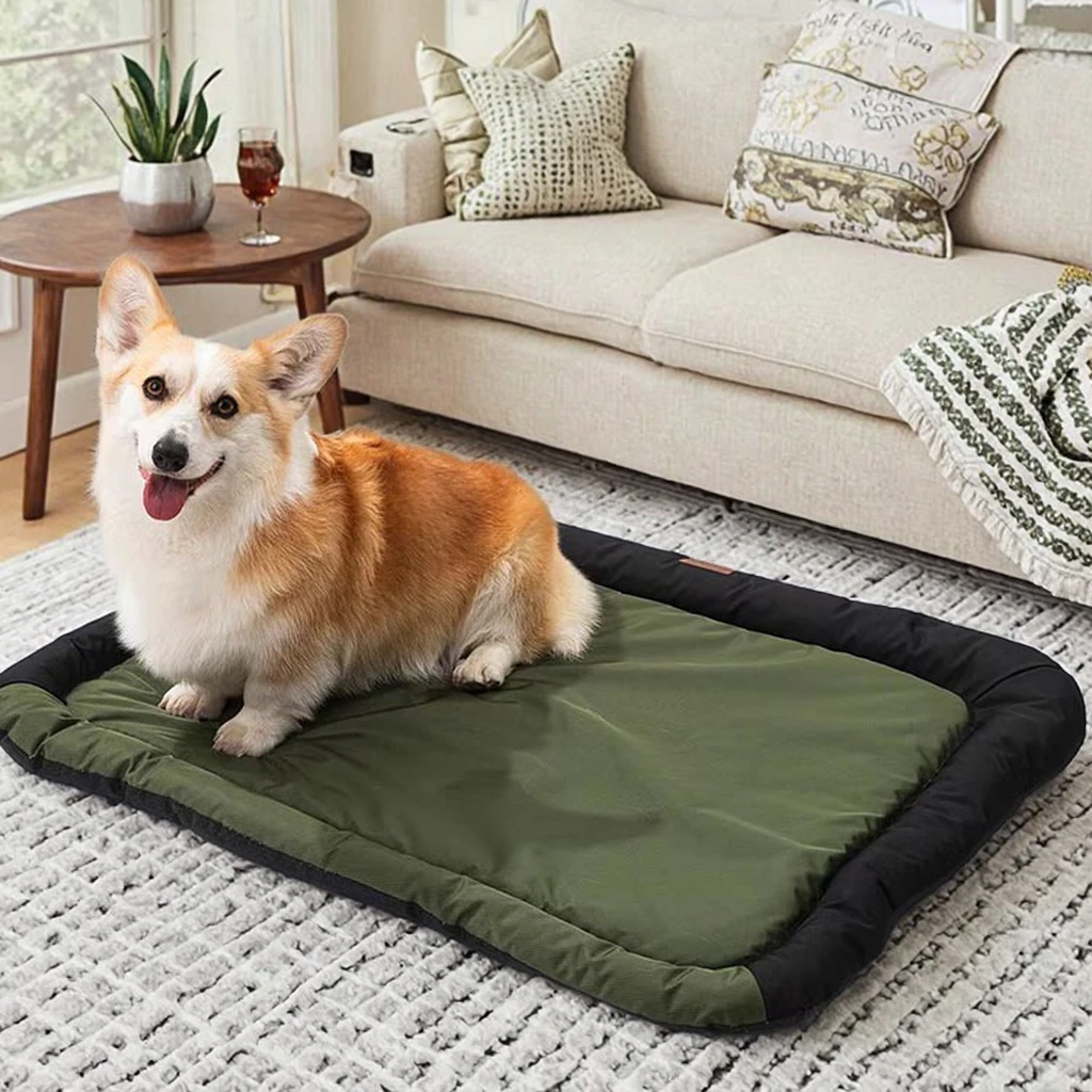 All Season Chopped Waterproof Oxford Dog Sofa Cushion Washable Pet Bed with Solid Pattern Sustainable