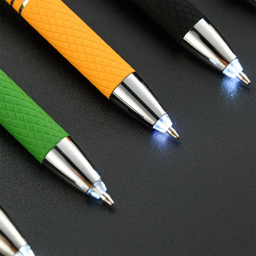 2PCS Metal Screen Touch Gadgets With LED Light Capacitive Pen Multi-function Pen Outdoor Tool Ballpoint Pen