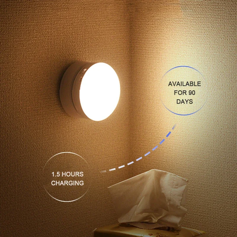 Human body induction cabinet light hallway small night light USB charging cabinet night light