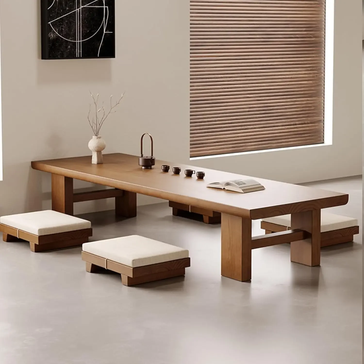 Fashionable Decorative Luxury Square Coffee Table Stable Smooth Reliable Storage Coffee Table Tavolo Basso Household Furniture