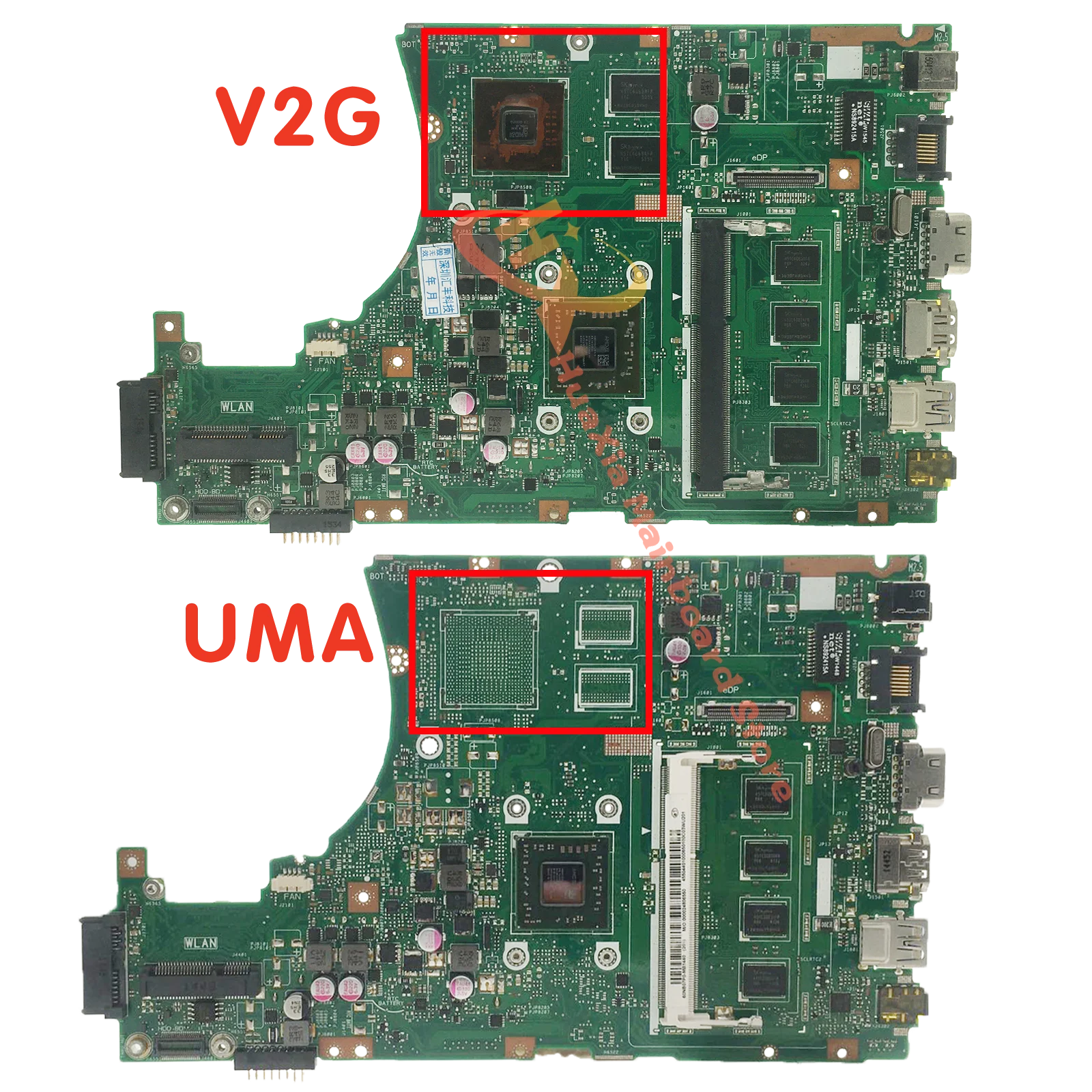 Материнская плата для ноутбука Dinzi X455WA для Asus X455W X455WA X455WE X454W X454WA E1-6010U-V2G RAM 2G, материнская плата, 100% работает хорошо