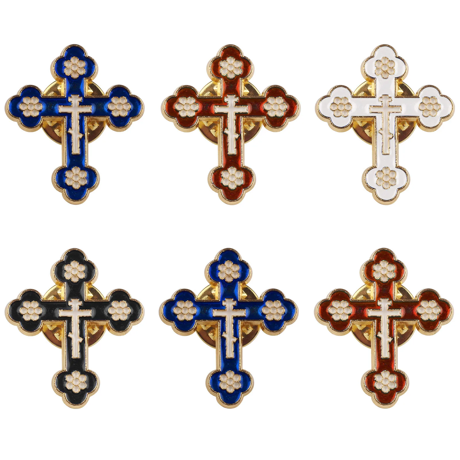 Best-selling Alloy oil drip Religious cross Brooch accessory Dropshipping