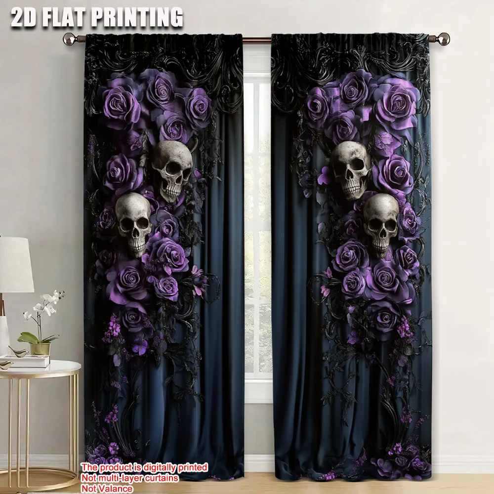 

2pc, Drapes human skeleton Machine Washable Fabric,Without Electricity Wall Decor Suitable for aesthetic room decor