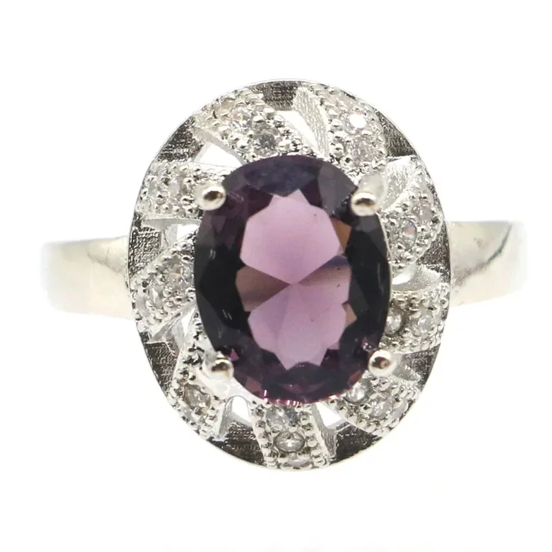 925 الصلبة فضة خواتم مخصصة يتوهم جمشت الزبرجد الزبرجد الأحمر روبي الدم الياقوت تشيكوسلوفاكيا مجوهرات للمرأة العديد من S #5