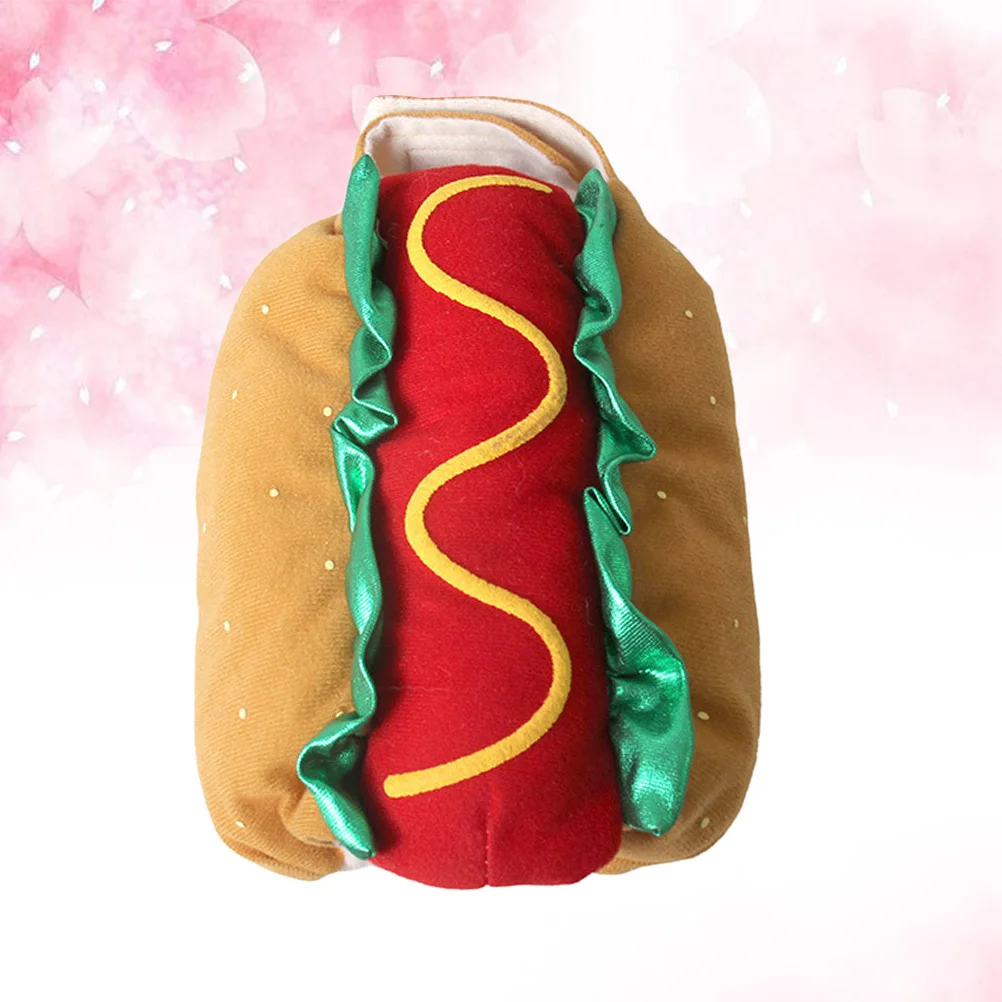 

Funny Pet Costume Cat Hot Dog Outfit Halloween Christmas Cosplay Xxs Size Puppy Clothes Elastic Neck Comfortable Easy On