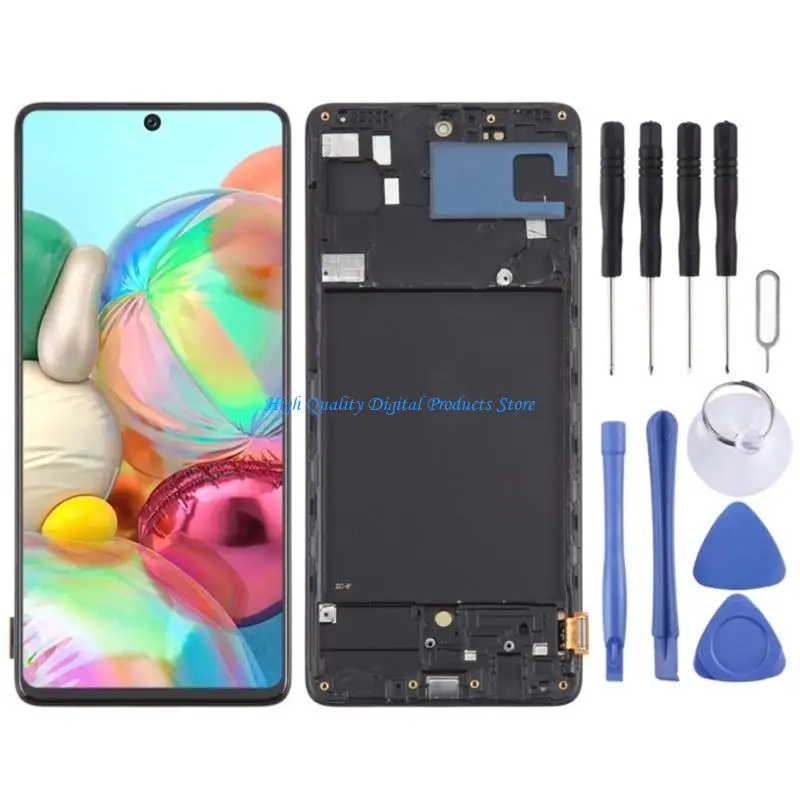 U2JE Phone LCD Display Assembly with Tool Replacement Digitizer for A71 4G