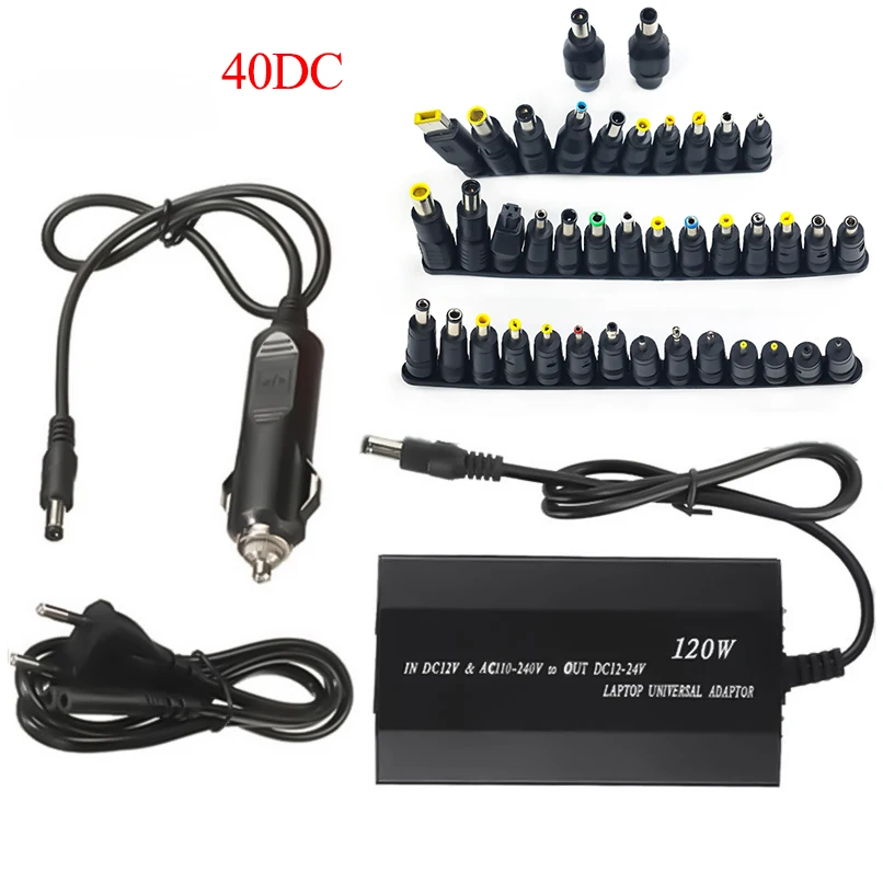 Adjustable 120W 220v 110v to 12V 15V 16V 18V 19V 20V 22V 24V Car Charger Universal AC DC Power Adapter Supply Usb Notebook