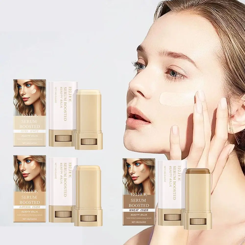 

Velvet Matte Foundation Stick with Brush, Moisturizing Finish Light Concealer Foundation Long-lasting Makeup Products