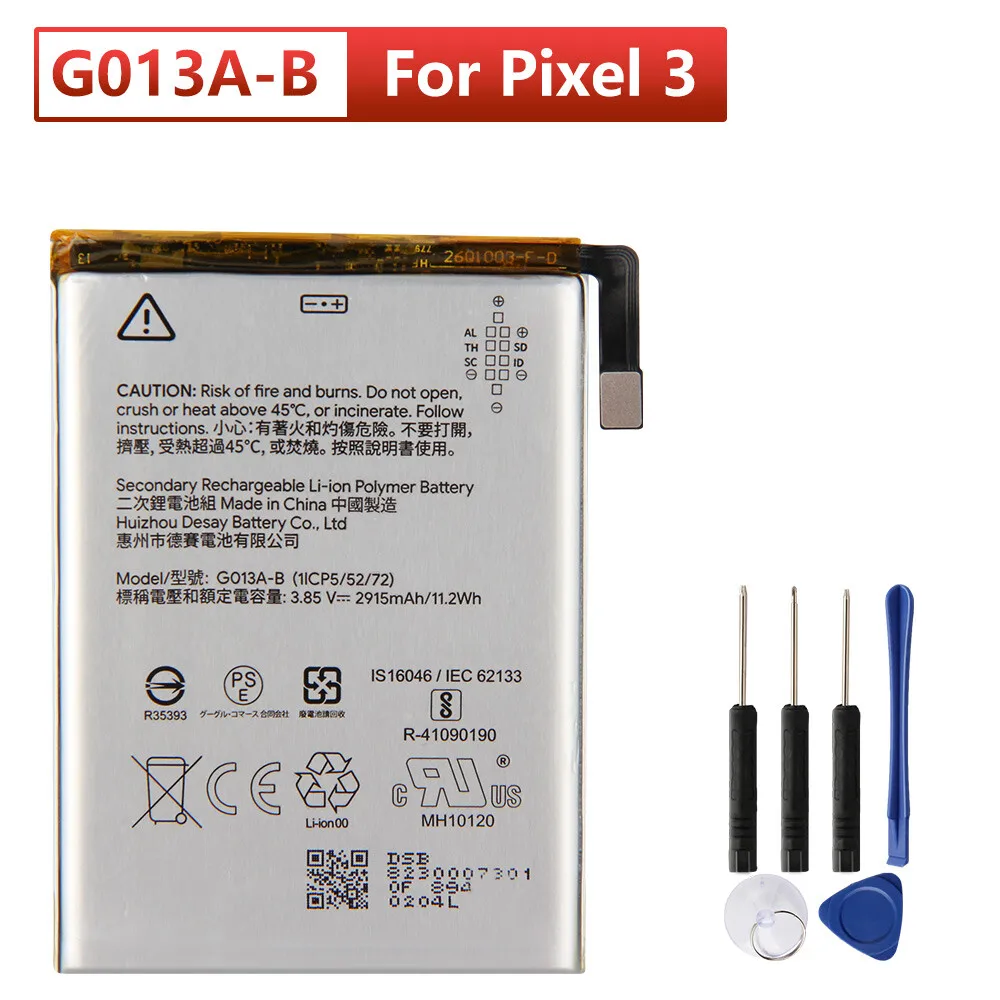 Original Replacement Battery G013A-B For Google Pixel 3 Pixel3 2915mAh