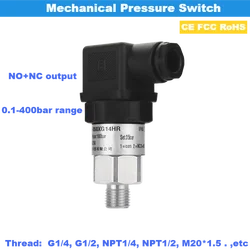 20-200bar 50bar 10bar 400bar Mechanical Pressure Switch Piston Type Stainless Steel Diaphragm Adjustable Pressure Control G1/4