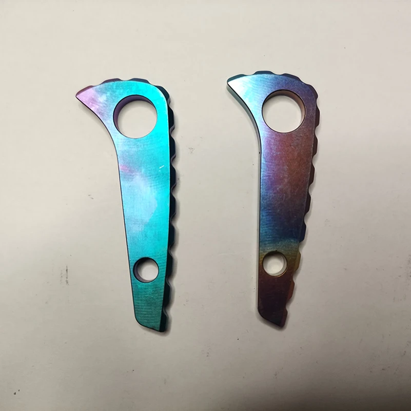 NEW Custom Roasted Titanium Material Knife DIY Parts Back Spacer Spine Keel For Genuine Spyderco C81 Paramilitary2 Para2 Knives