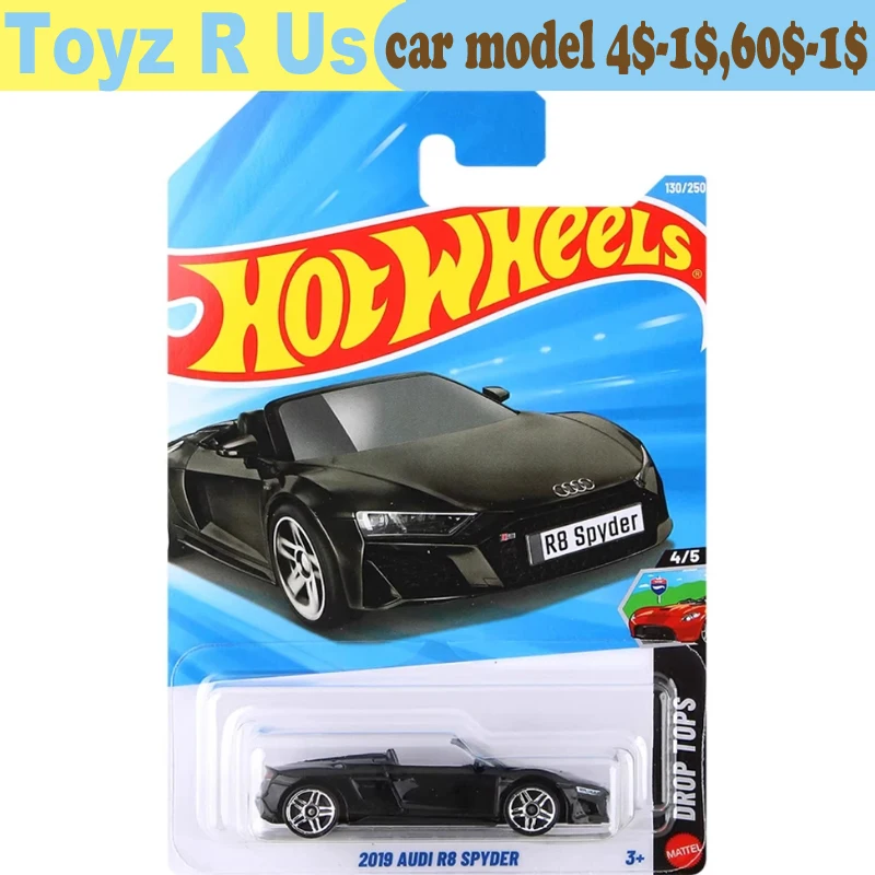 Coche Original Hot Wheels 2019 Audi R8 Spyder 90 RS Avant Quattro, Juguete para Niño, Modelo de Aleación Fundida a Presión 1/64, Regalo de Cumpleaños 2026E