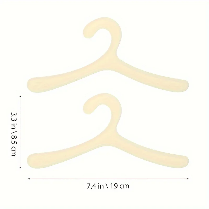 Pet Clothing Hangers Plastic Pet Hangers Suitable For Puppies And Kittens Clothing 19 X 9 X 0.2 Cm Hanging plastic clothes rack