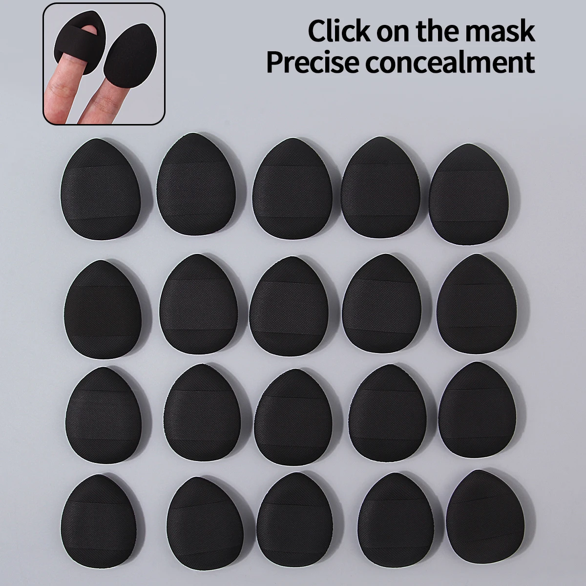 20 stks hot selling duim poederdons zachte spons bladerdeeg concealer luchtkussen mini kleine poederdons