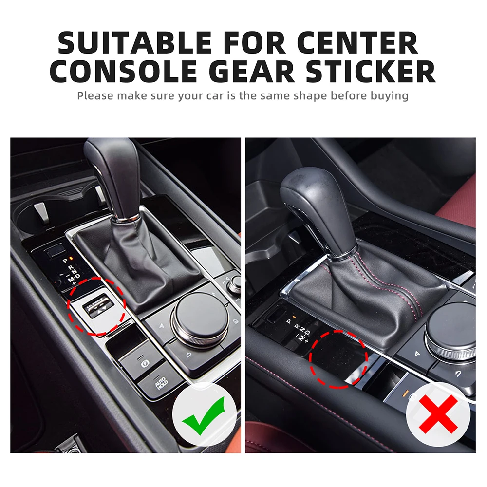 Top Suede Trim Sticker For Mazda 3 Axela BP 2019 2020 2021 2022 2023 2024 2025 Car Automatic Gear Shift Panel With Sports Button view 2