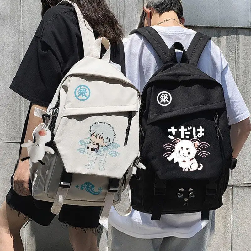 Anime GINTAMA Series Sakata Gintoki Print Backpack Student Bags Large Capacity School Bag Men's Backpacks School backpacks