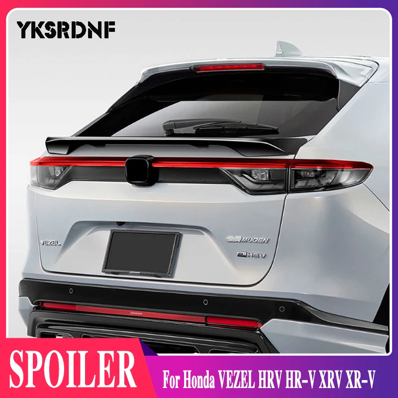 

YKSRDNF Rear Middle Wing Spoiler For Honda VEZEL HRV HR-V XRV XR-V 2021 2022 High Quality ABS Plastic Rear Roof Tail Wing