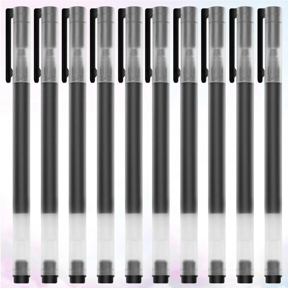 

10Pcs Large Capacity Gel Ink Pens 0.5mm Smooth Writing No Leak Office School Supplies Black Gel Ink Pens Writing Pen