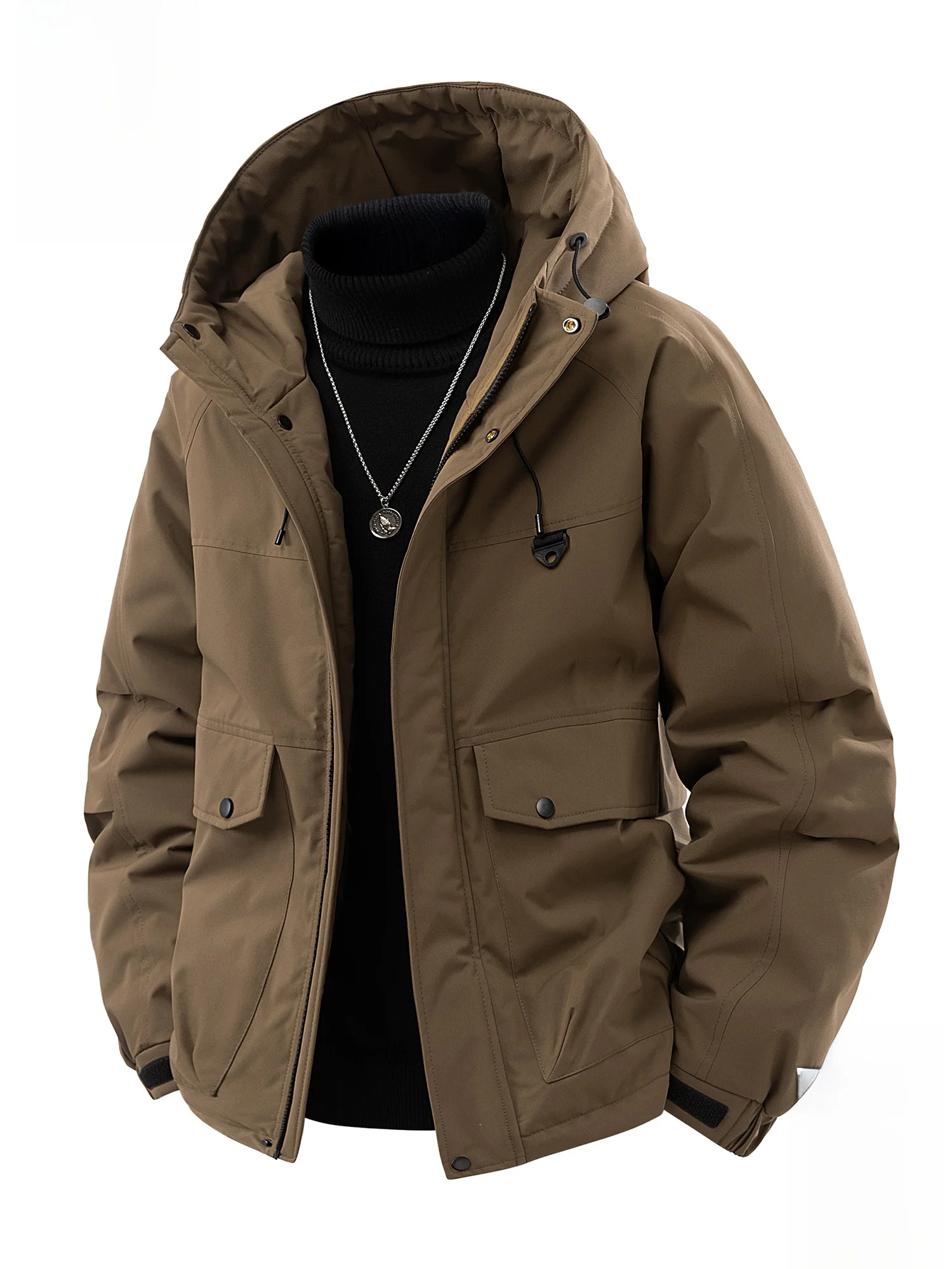 

Мужская теплая хлопковая куртка Paul Frank с капюшоном, свободного кроя, зимняя повседневная верхняя одежда из полиэфирного волокна, с длинными рукавами, на молнии