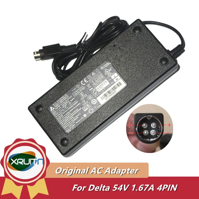 

Genuine DELTA AC/DC Adapter ADP-90CR B ADP-90DR B 4PIN Power Supply 54V 1.67A Charger