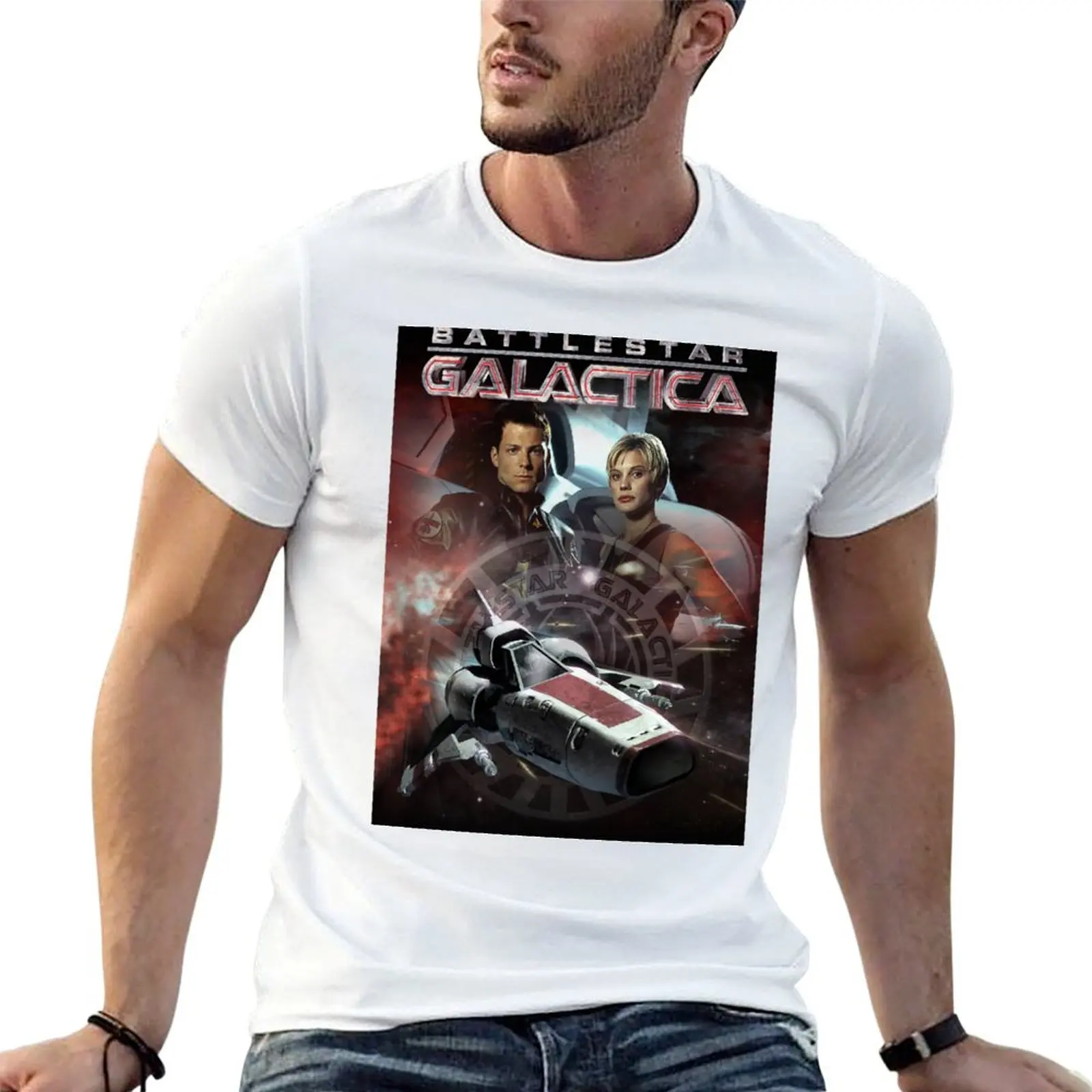 

Battlestar Galactica T-Shirt t shirts for man pack white t shirts for man cotton soft man t shirt summer T-shirt