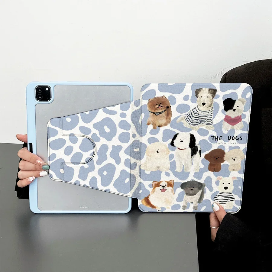 

360 ° Вращающийся складной чехол для легкой защиты вашей подушечки: совместим с iPad Air 6, Air 5,4,10,2024, air m3/a16 2025