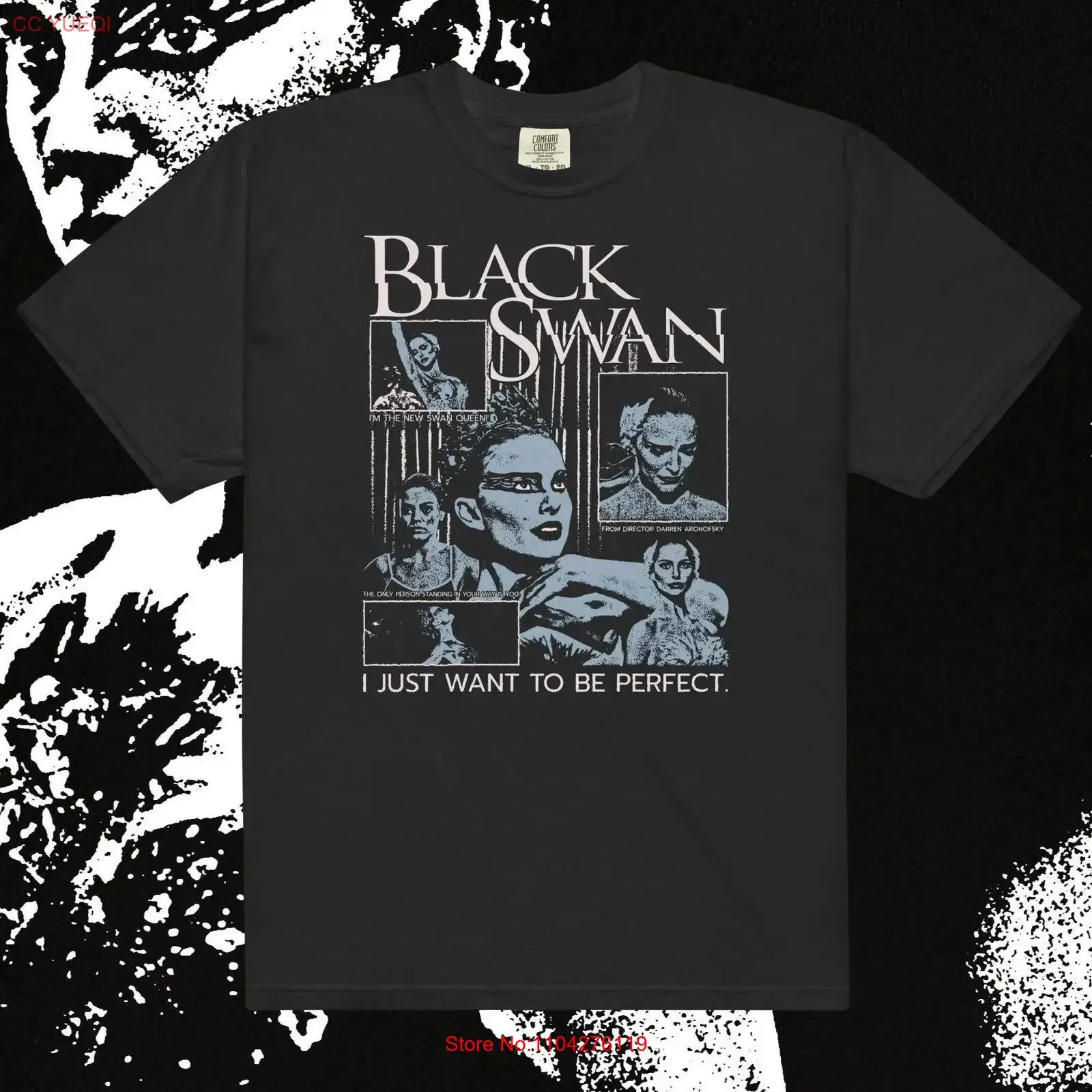 Black Swan Directed By Darren Aronofsky Punk T Shirt vintage Washed Comfortable fashion homme Versatile graphic Slightly