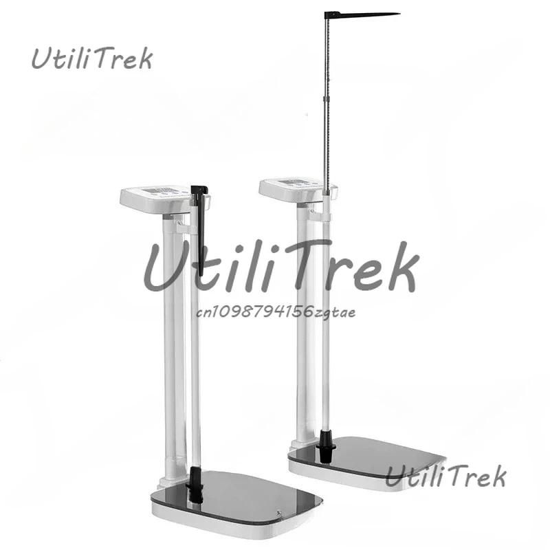 

Smart body scale connection ultrasonic stadiometer height measuring stadiometer digital height and weight scale