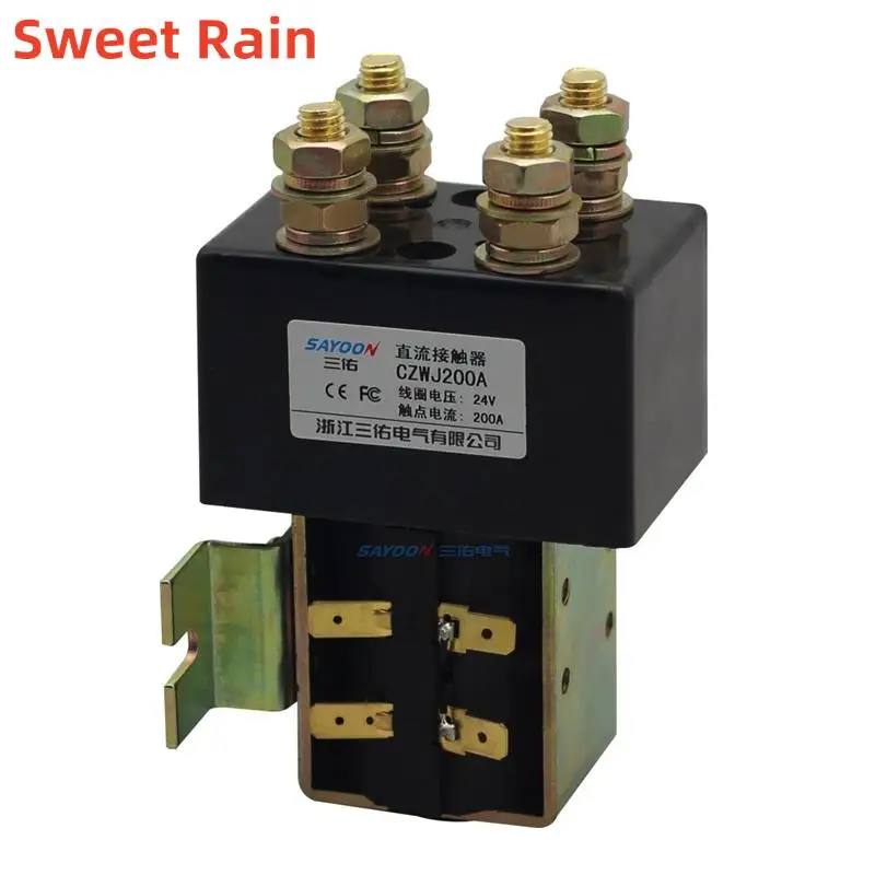 2NO DC Contactor SW190 CZWJ200A ZJWJ200A DPST Power Relay 12V 24V 36V 48V 60V 72V for Car Electric Forklift Truck Ship Battery