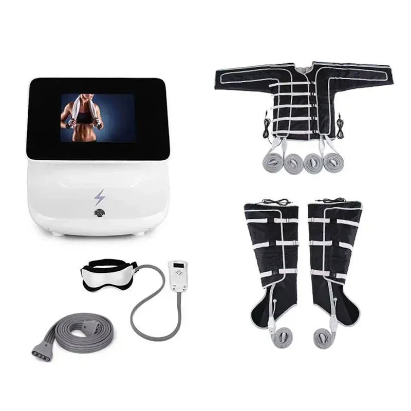 3-in-1-In-1-Luftdruck-Massagegerät mit 24 Kammern, professionelle Ausrüstung für Lymphdrainage und Pressotherapie, Körper- und Schönheitspflege