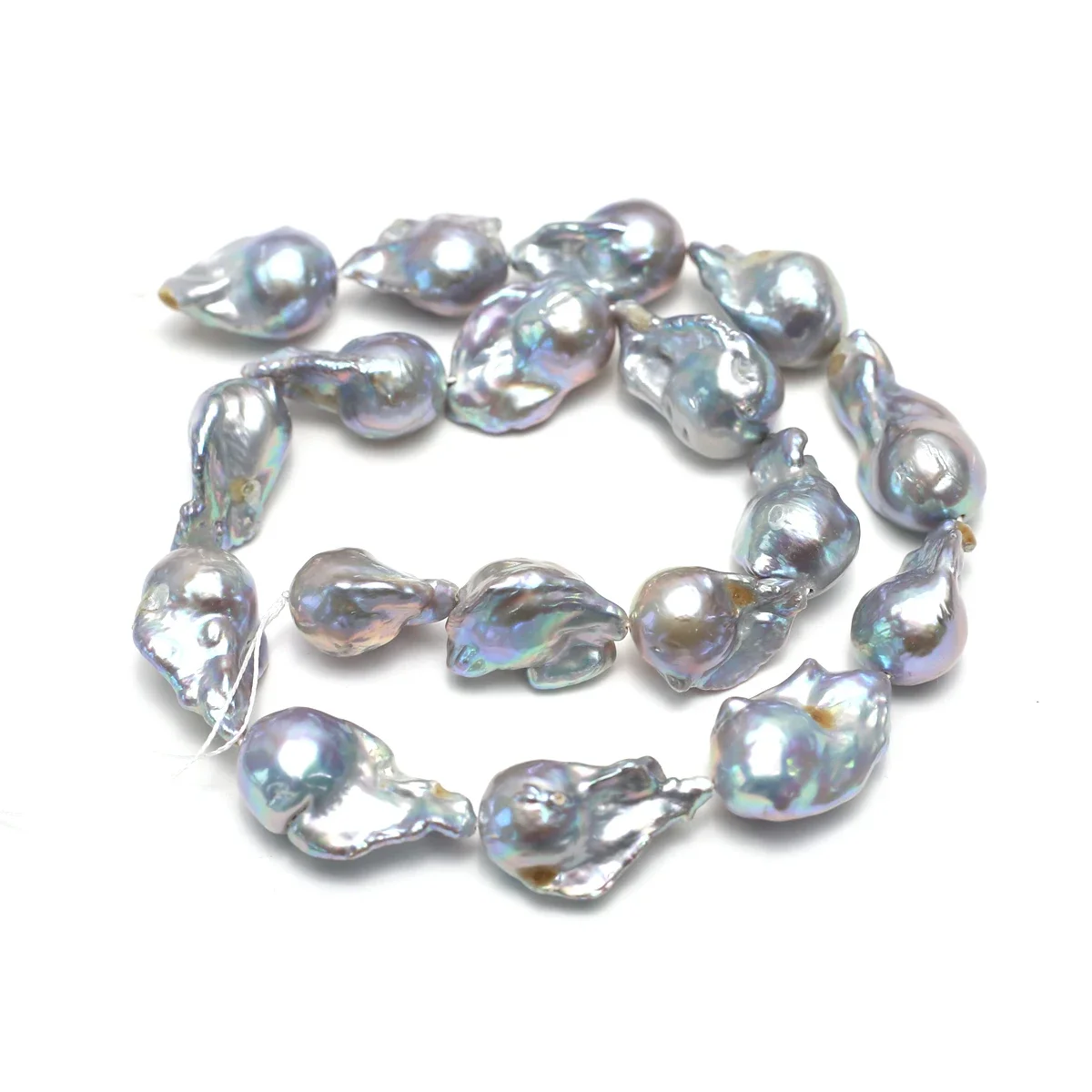 

Natural Freshwater Pearl 12-15mm AAAAA Gray Baroque Glitter Loose Beads Jewelry Make DIY Necklace Bracelet Wedding Gift Women