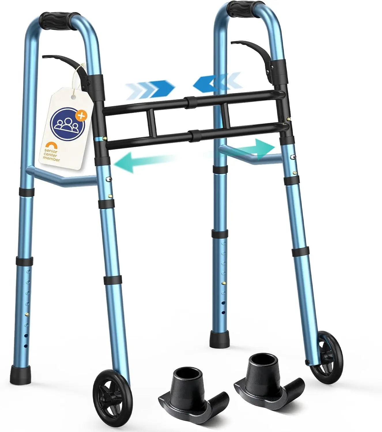 Z3 Narrow Walkers for Seniors, Folding Walker Small Space 350lbs