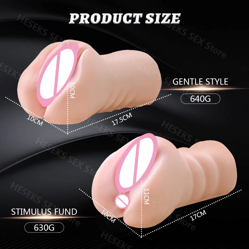 HESEKS Vagina for Men Sex Toys 4D Realistic Anal Male Masturbator Silicone Artificial Vagina Erotics Vagina Pocket Pussy