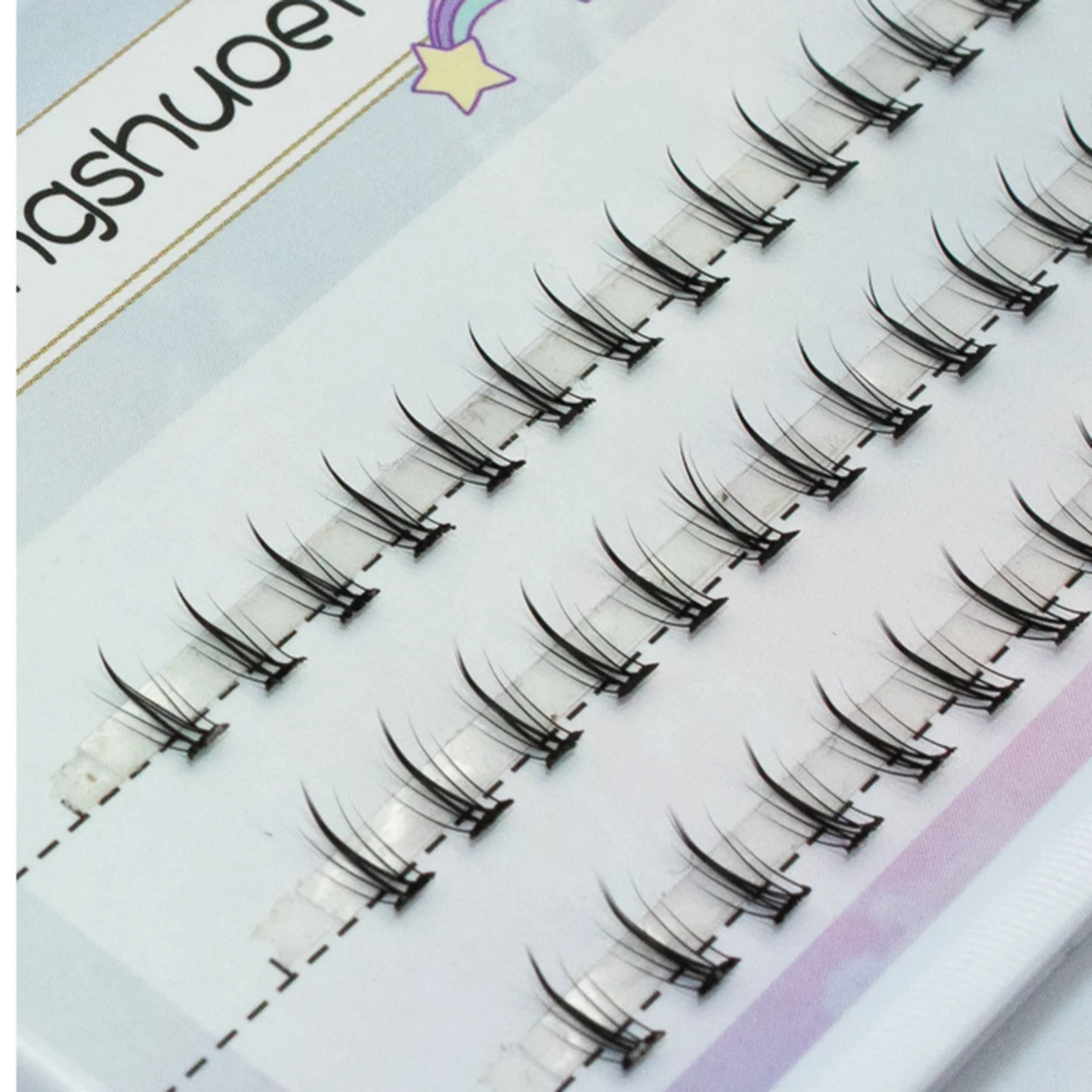 3 file di coda di pesce segmentata ciglia finte inferiori occhi dall'aspetto naturale più grande estensione ciglia sottili per strumenti di trucco di bellezza